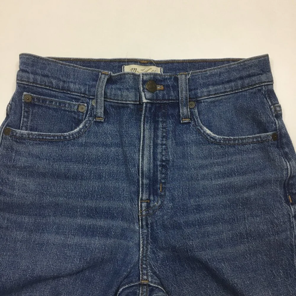 MADEWELL Petite Medium/Light Wash 5 Pocket Classic Straight Cropped Jeans - Picture 5 of 11